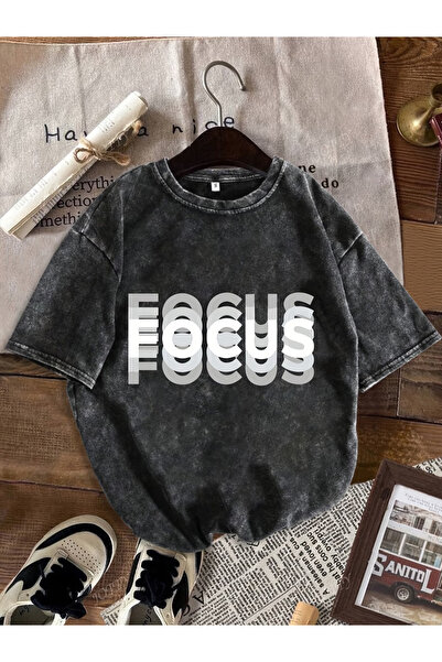 valeriae Tricou casual gri cenușiu spălăcit - Colecția Urbană, croială confor...