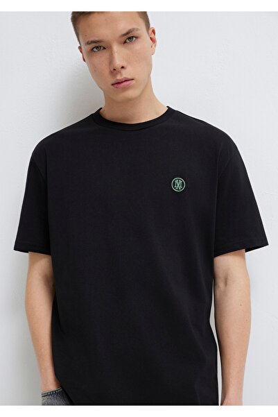 Mavi Logo Printed Loose Fit 100% Cotton T-Shirt.