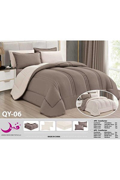 Moon Hotel Quilt Summer Plain Double-Sided Bedding Set-4Pcs-Queen Bedspread P...
