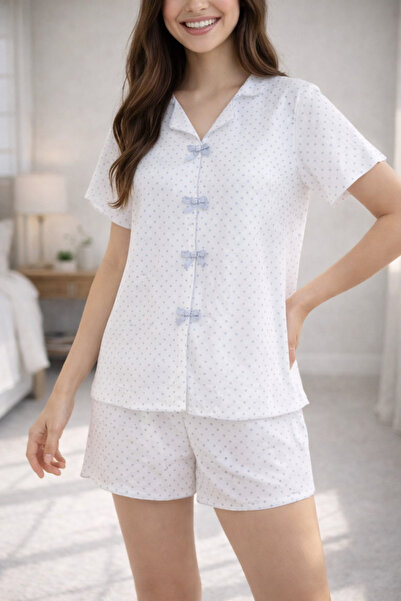 Silona Homewear Mayla Polka Dot Bow Shorts Pajama Set