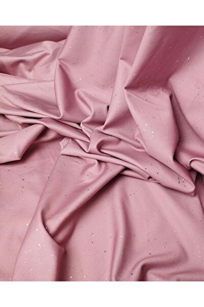 Kumaş Parça Pink Lamé Foil Thin Soft Jersey Width: 140cm