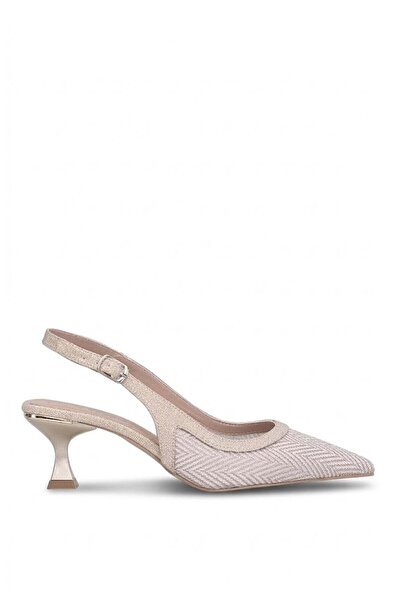 Ayakkabı Fuarı Elit PM474 K133 Γυναικεία Κλασικά Παπούτσια με Τακούνι Χρυσά