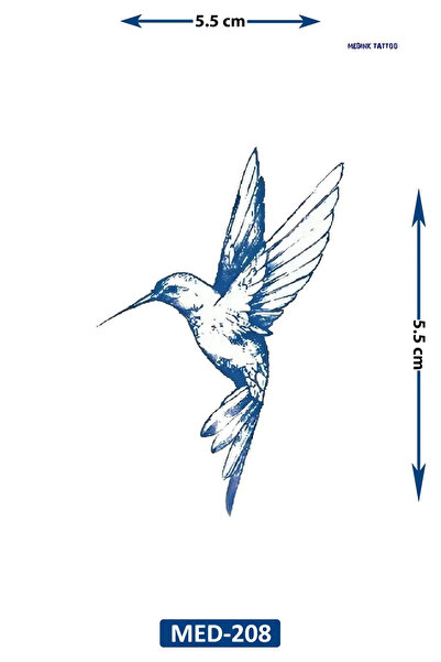 Airbrush Tattoo Küçük Kuş 5 cm Minimal geçici Dövme Yarı Kalıcı Geçici Dövme