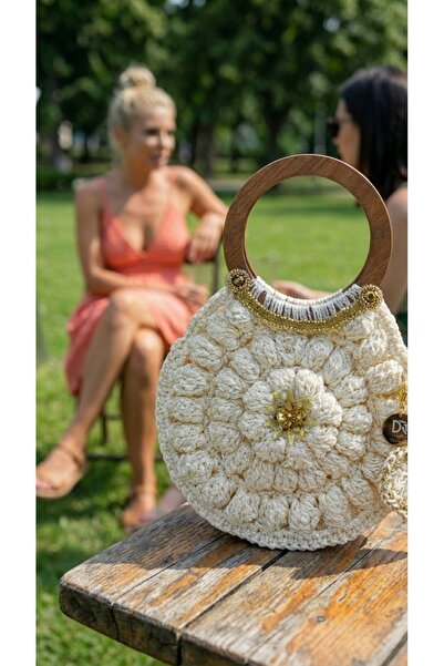 drt tasarım Kadın Koton Makrome El Çantası DRT-BAG-0020