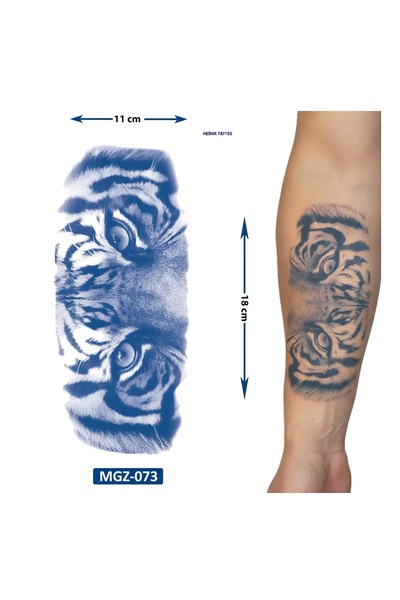 Airbrush Tattoo Kaplan Gözleri 1 Ay Kalıcı Geçici Dövme Yapıştırma Dövme