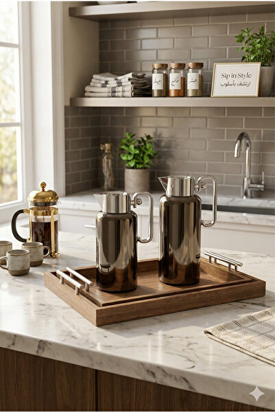 Generic Luxury tea and coffee thermos set with serving trays