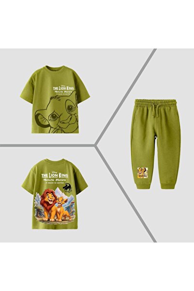 Tiny Boy's Character Detailed T-Shirt and Bottom Sweatpants Set