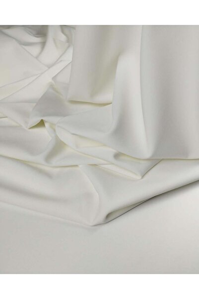 Kumaş Parça Double Crepe in Ecru Color 123X380Cm