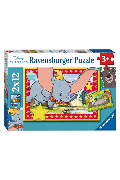 RAVENSBURGER Puzzle Animale Disney, 2x12 piese