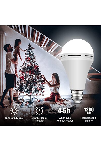 Generic مصباح طوارئ قابل لإعادة الشحن، يضيء عند انقطاع التيار الكهربائي، 1200...