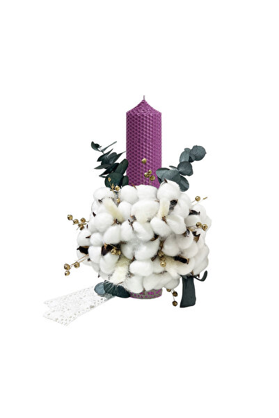 Gardinea Domain Lumanare de botez Gardinea Domain® mov din ceara naturala de ...