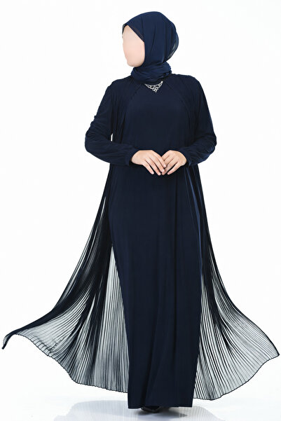 HESNA Set rochie din șifon Smiling Plisé Sandy pentru femei, cu accesorii