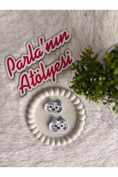 SOFT Заколка для волосся з 2 кнопок, ручної в'язки, кат.