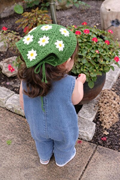 EMKSHOP Flower Garden Hand Knitted Bandana
