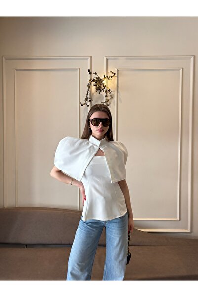 BY SE'MAS WEAR Set bluză și pelerină dublă