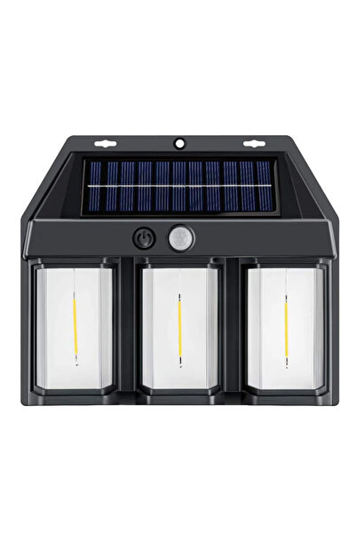 Retro Solar Wall Lamp with LED and Motion Sensor