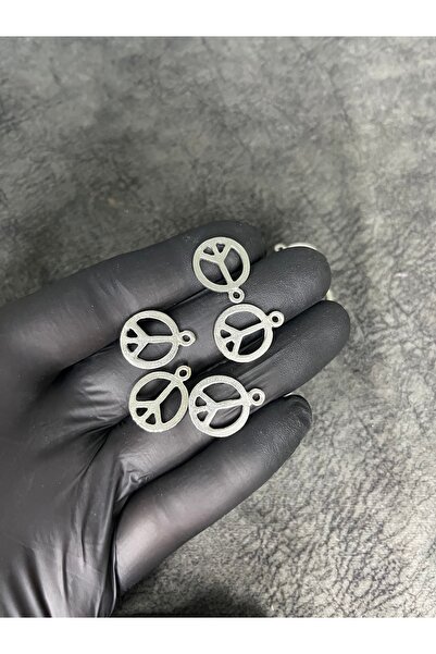 Mos Tespih 11 pieces of freedom symbol silver color metal pendant