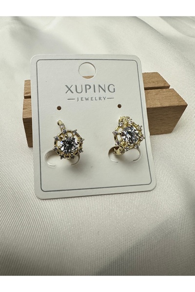 Cicimix Xuping Jewelry Kadın Klipsli Küpe Zirkon Taşlı Alerji Yapmaz