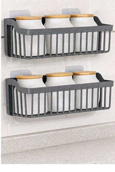 ViZKA Raft adeziv pentru șampon de baie - Raft de bucătărie - Organizator dub...