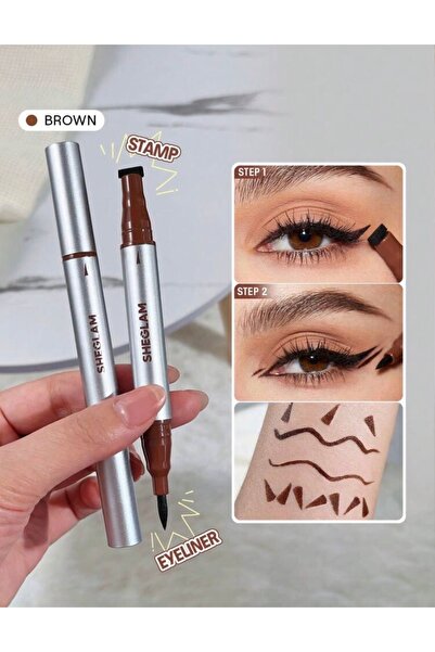 SHEGLAM Wing It Çift Taraflı Suya Dayanıklı Eyeliner & Göz Kalemi -Ultra İnce...