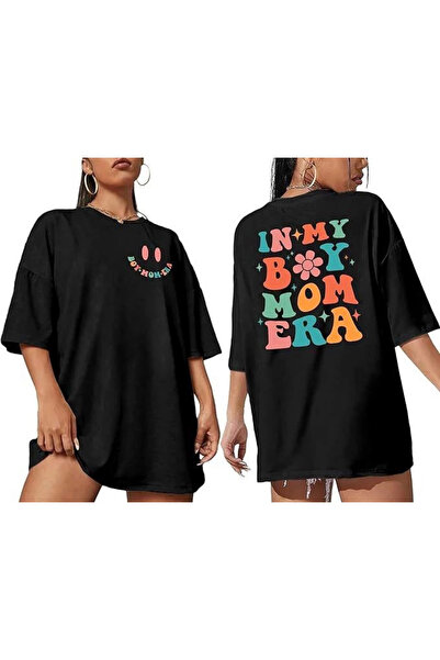 modi Printed Women's Casual Style Black Crew Neck Short Sleeve T-Shirt