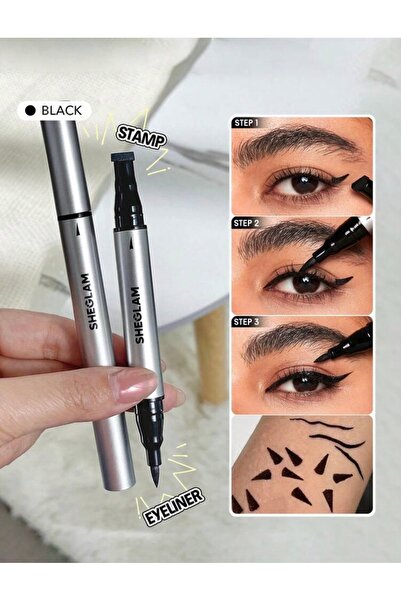 SHEGLAM Wing It Çift Taraflı Suya Dayanıklı Eyeliner & Göz Kalemi -Ultra İnce...