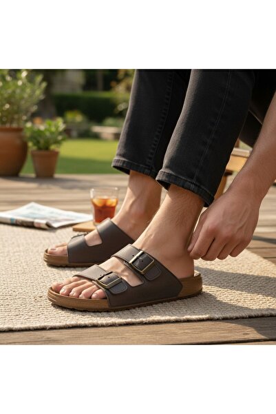 MİNAHOBİ Ανδρικές παντόφλες για το σπίτι και εξωτερικούς χώρους με ανατομική ...