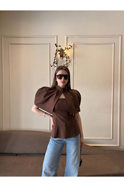 BY SE'MAS WEAR Set bluză și pelerină dublă