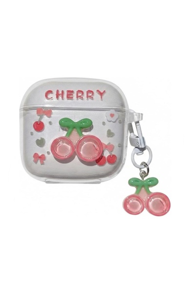 Apsuwa Huawei Freebuds Se 3 Case Silicone Transparent Figured Cherry