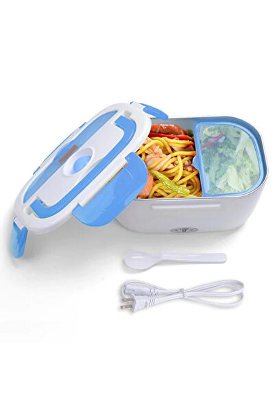 CASA JOY Electric food warmer, portable, 1.05 l, 2 compartments, blue