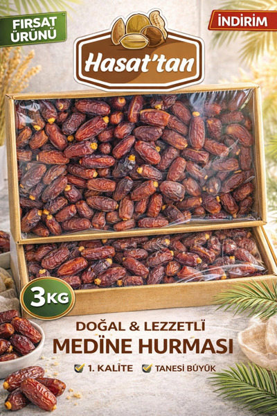 HASATTAN MEDİNE HURMA MEBRUM SON MAHSUL 3 KG