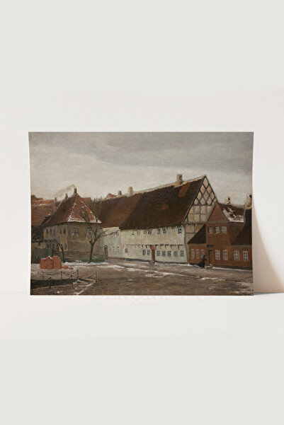 HOME DEKORİSTA Βίντατζ αφίσα τοπίου με χειμερινό θέμα, καλλιτεχνική εκτύπωση,...