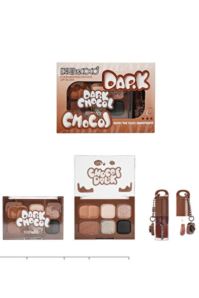 Kevin Chocolate-Inspired Design Eyeshadow and Lip Gloss.
