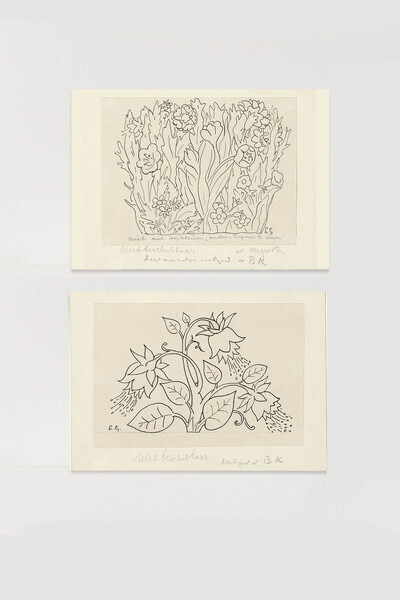 HOME DEKORİSTA Βίντατζ αφίσα με βοτανικό σχέδιο λουλουδιών με μολύβι, καλλιτε...