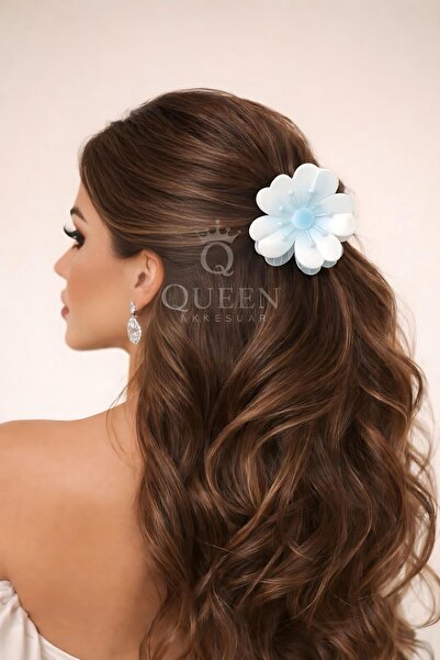 QUEEN AKSESUAR Luxury Elegant Trend Big Matte Daisy Flower Clasp Buckle Femal...