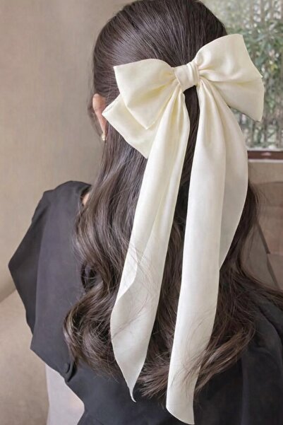 Glamluxe Women's Satin Big Bow Hair Clip - Automatic Mechanism Hair Accessory...