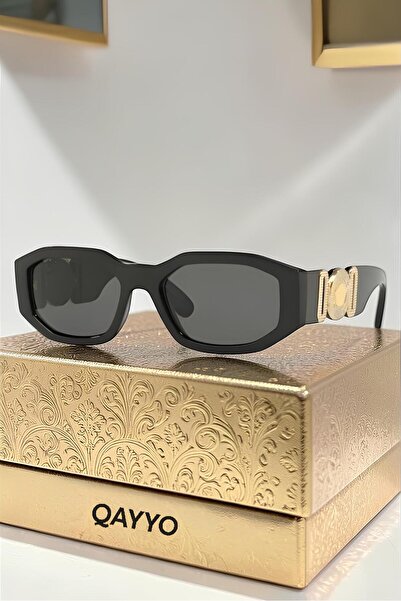 QAYYO Accessories Oriens Ve4361Gb18753 Women's Black Uv400 Protected Sunglasses