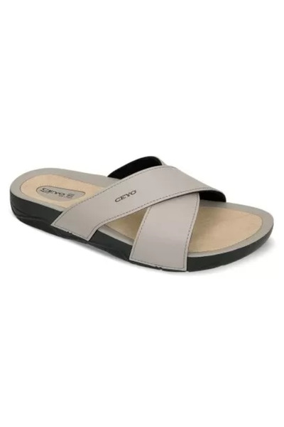 Ceyo 9877ı شبشب رجالي باللون البيج لتقويم العظام