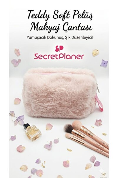 SECRETPLANNER Teddy Soft Pelüş Makyaj Çantası