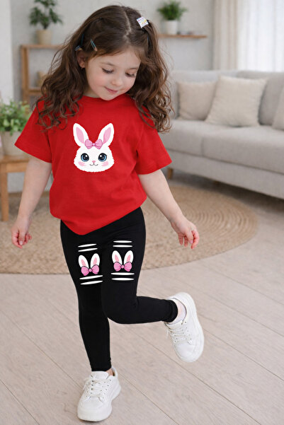 MiniHouse Rabbit Printed Top and Bottom Set T-Shirt Tights