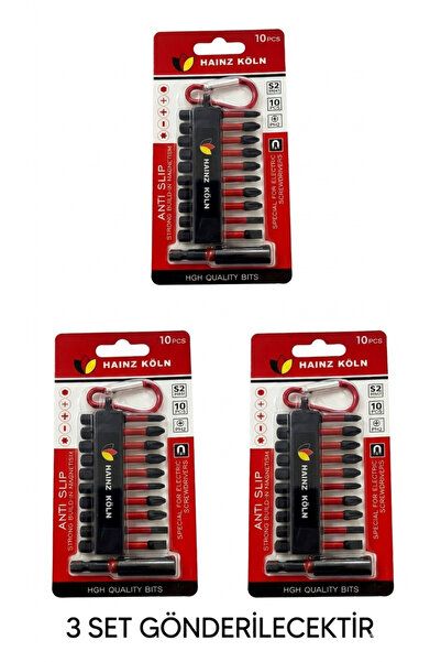 HAİNZ KÖLN BİTS UÇ SETİ 10PCS 3'lü pkt