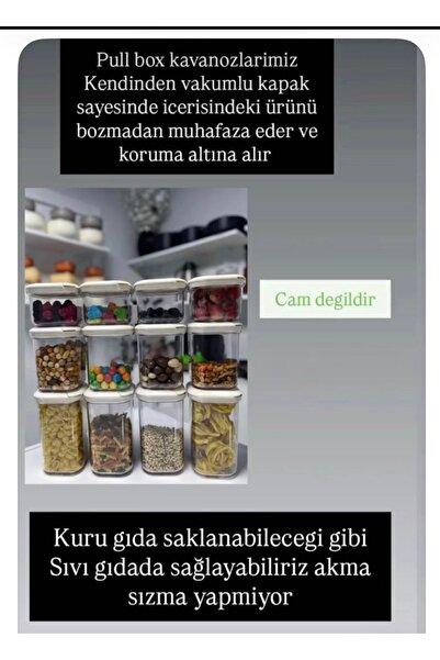 CooknKeep Pull Box Jar Set 12 Pieces Is Not Glass