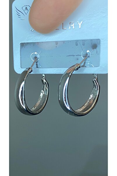 SELUVİA Halka Bombeli Oval Women's Earrings – Stylish and Timeless Design