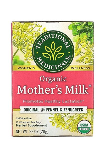 TRADITIONAL MEDICINALS حليب الأم خالٍ من الكافيين - 16 كيس شاي أعشاب