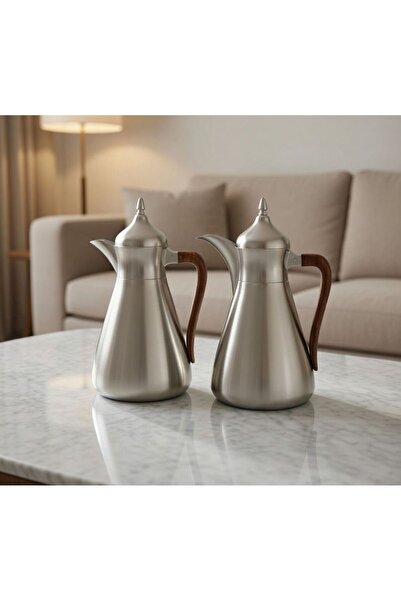 Generic Trams Set 1 Liter Matte Silver on Wooden Handle