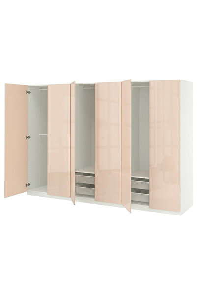 IKEA Beyaz Sağlam Kapaklı Gardırop 300x60x201 cm