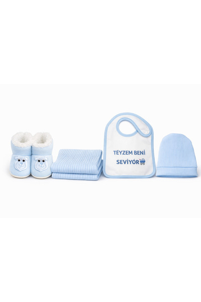 miniboncuk Baby Girl Gift Set of 4 |   Booties, Blanket, Hat, Apron – My Aunt...