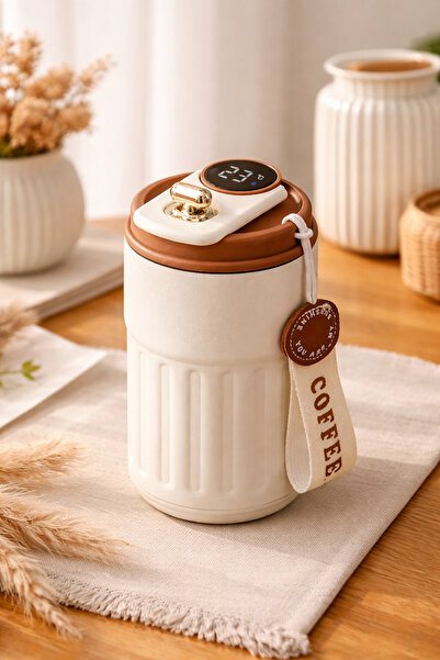 Fidanx Thermos with Digital Temperature Display Stainless Steel Heat Insulate...