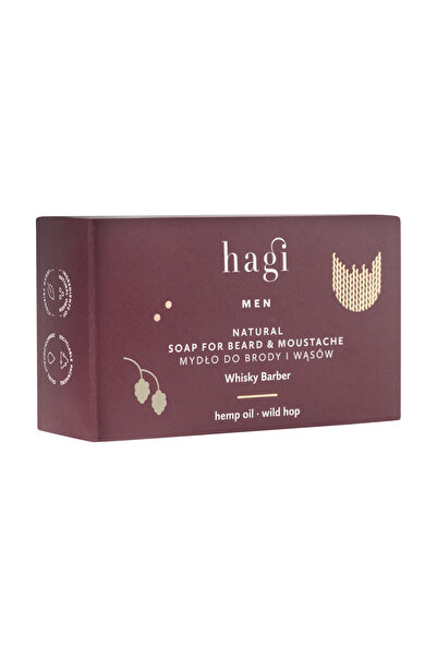 Hagi Cosmetics Whiskey Barber beard and mustache soap, 100g,