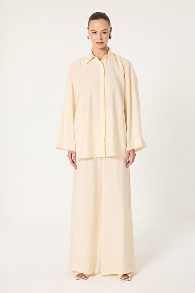 Touché Privé Stone-Embellished Shirt and Pants Modal Set